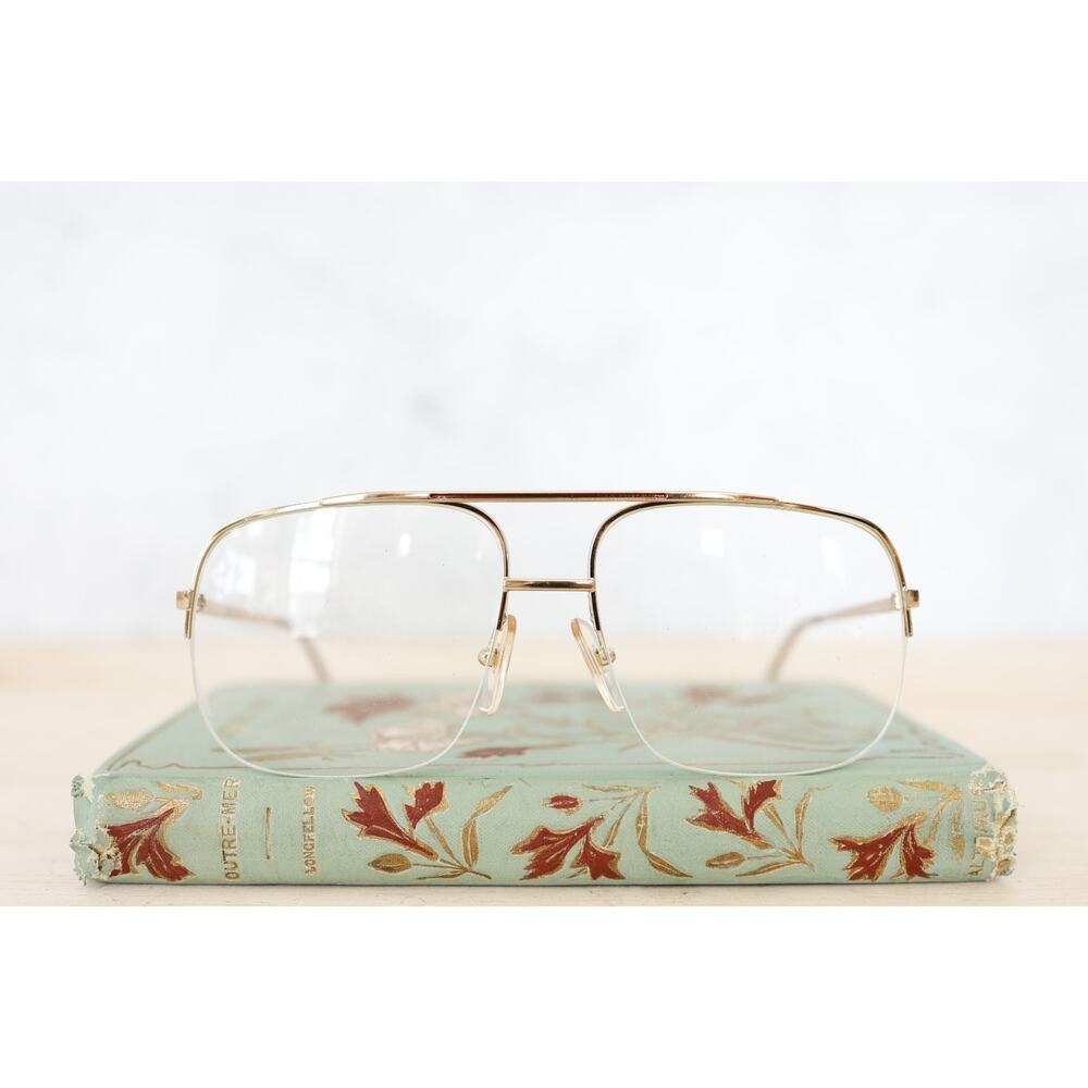 Vintage Aviator Eyeglass Frames 1970s made France Classic Pilot Eyewear